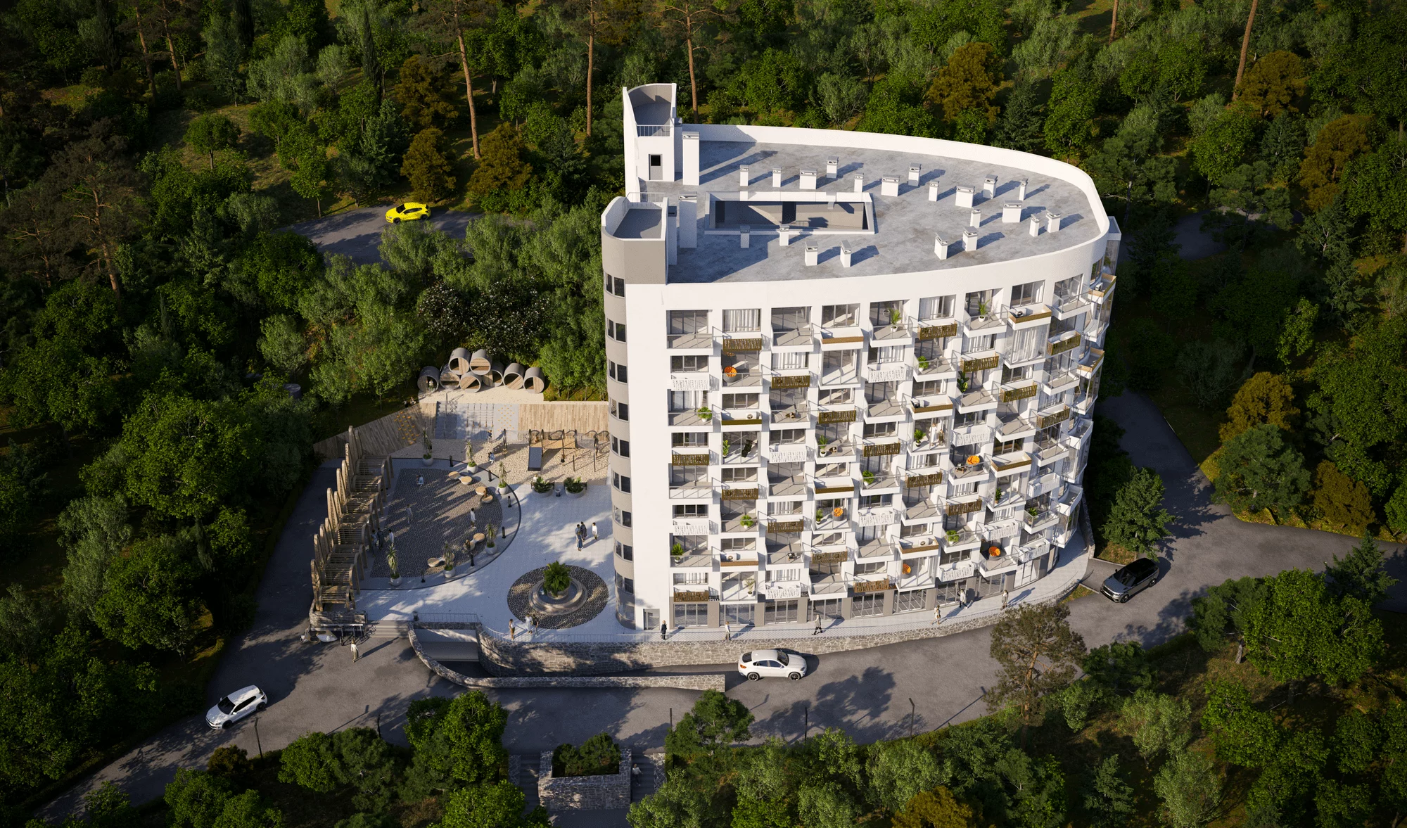 APB Osnova 完成了马桑德拉一座独特的舒适级住宅楼的设计